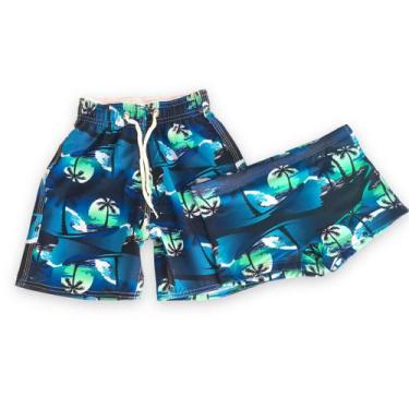 Imagem de Kit Piscina - Praia Shorts Tactel E Sunga Boxer Infantil - Juvenil - R