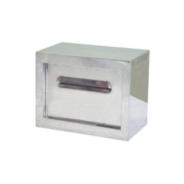 Imagem de Caixa Correio Carta Condomínio Detras Inox Chave 15x30x18cm - Metal Mi