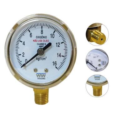 Imagem de Manometro oxi/nit baixa 0-16kgf wwsoldas - WW SOLDAS