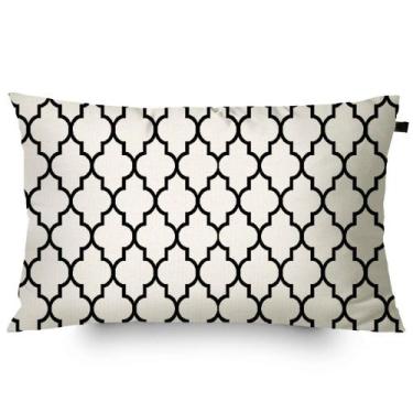 Imagem de Almofada Retangular Serigrafada Agriz 30x50cm Preto - FASTLAR