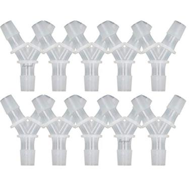 Imagem de Horiznext Conector farpado de 3 vias em forma de Y de plástico de 1/2 polegada para mangueira de ar, tubo de água. Encaixe de farpa de polipropileno pp de grau alimentício.