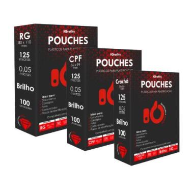 Imagem de Plástico para Plastificação 300 Grafity 1 Cento CPF, 1 Cento RG, 1 Cen