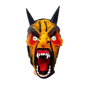 Imagem de Fantasia Máscara Diabo Maligno com chifres e dentes pontudos - Blook