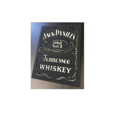 Imagem de Placa Decorativa Quadro Entalhado Em Madeira Jack Daniel's M - Casa No