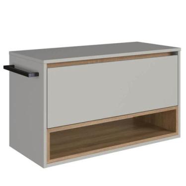Imagem de Gabinete Para Banheiro 01 Porta Basculante 80cm Mel Arenas PRODDY - Mi