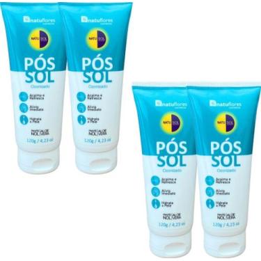 Imagem de Gel Pós Sol para Face e Corpo Natusol 120ml Natuflores - kit 4un