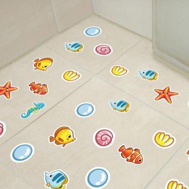Imagem de Adesivos Fundo do Mar Antiderrapante Piso de Banheiro 20un - Quartinho