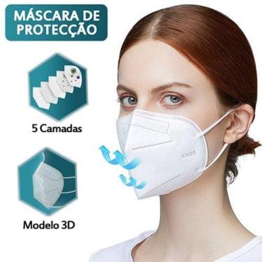 Imagem de Kit Máscaras Kn95 N95 Com 5 Camadas De Proteção Respiratória Pff2 - Pa