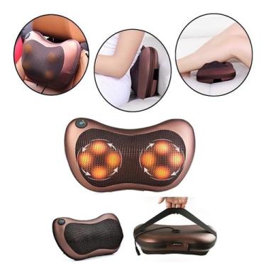 Imagem de Almofada Massageadora P/ Pescoço Lombar pés Shiatsu Veicular - ZEM