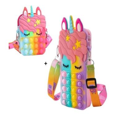 Imagem de Kit Bolsa Feminina Infantil G P Unicórnio Menina Transversal - ALWY, C