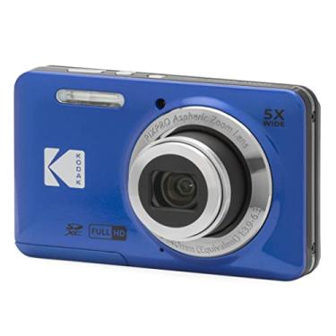 Imagem de KODAK Câmera digital PIXPRO FZ55-BL de 16 MP, zoom óptico de 5x, ângulo amplo de 28 mm, 1080p, bateria de íon de lítio Full HD, câmera de vlogging LCD de 2,7 polegadas (azul)