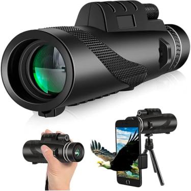 Imagem de Monóculo para adultos de alta potência, telescópio monocular para acampamento, caminhada, observação de pássaros