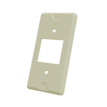 Imagem de Tampa Condulete Alumínio Com Pintura Pvc Poli Branco 1 2 Teclas Tpba13