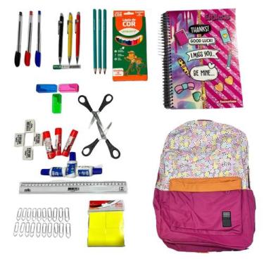 Imagem de Material Escolar Completo Menina Ensino Fundamental Medio Barato