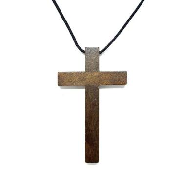 Imagem de Cruz Crucifixo em Madeira no Cordão 7,5 cm - ArtCruz