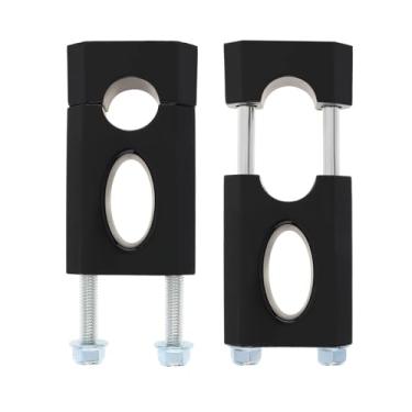 Imagem de Windance Elevadores de guidão de 22 mm de liga de alumínio, aptos para Razor MX650 Coleman Bt200x Ct200 Mega Moto 80 105 SSR 125 Motorcycle Dirt Bike (preto)