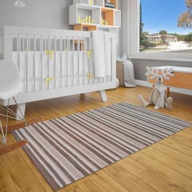 Imagem de Tapete Katmandu Decorativo para Sala e Quarto, 200 x 250 cm (Off White Palha e Bege)