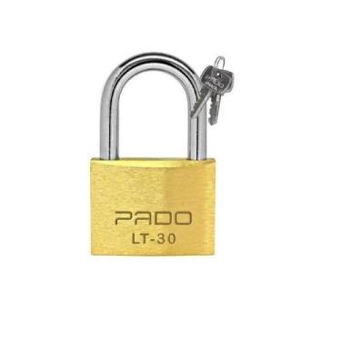 Imagem de Cadeado Pado Pequeno Armário Mala Corrente Latão 30mm, dourado
