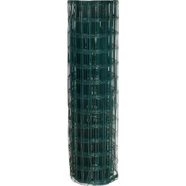 Imagem de Tela alambrado, verde, malha 10 cm x 5 cm, fio 2,5 mm, com 1,0 m x 25 