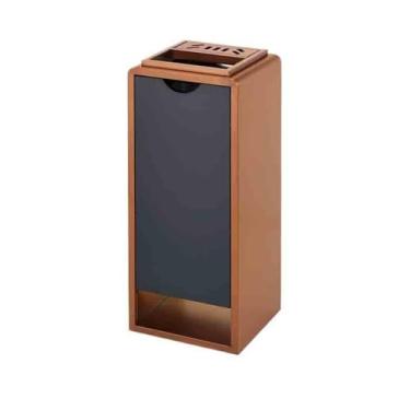 Imagem de Coluna de cinzas Cinzeiro de aço inoxidável preto/dourado, coluna, corredor, corredor, hotel, clube, salão, área externa, hotel, lata de lixo, saguão, vertical Coluna de cinzas de chão(Gold)