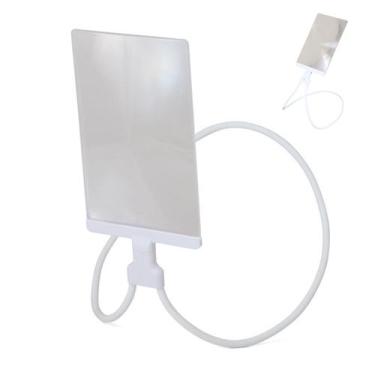 Imagem de Lupa de Pescoço Aumento 5x Haste Flexivel Leitura Maos Livres Apoio Me