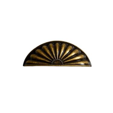 Imagem de Puxadores de armário de cozinha, puxadores de concha dourada, maçanetas de porta, móveis, itens de cozinha, armário, gaveta, cômodas, guarda-roupa, bronze amarelo