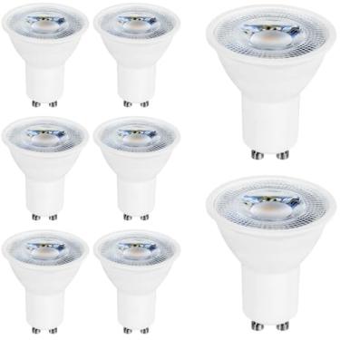 Imagem de Kit 8 Lâmpadas Led Dicróica Dimerizável Mr16 Gu10 6000k 7w 110V