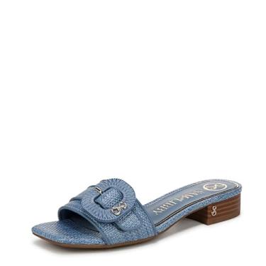 Imagem de Sam & Libby Sandália feminina de salto Kandie, Azul jeans claro, 37