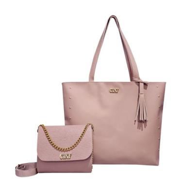 Imagem de Bolsas Feminina Sacola Grande E Tira Colo Transversal Kit 2 Peças - LH