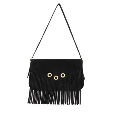 Imagem de Bolsa Feminina Clutch Franja Alça de Ombro Ajustável Lançamento - A.L.