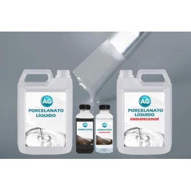 Imagem de Kit Porcelanato Líquido Cinza Prata AG - RAL por M² - Resinas ag, 1m²