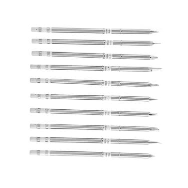 Imagem de Pontas Ferro Solda Série T12, 10 Tipos Pontas Solda para Baixa Temperatura Ponta Reposição Aquecimento Rápido para a Estação de Retrabalho FX-951 (10 pacotes)