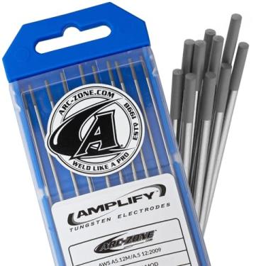 Imagem de Eletrodo de tungstênio Arc-Zone Amplify para soldagem TIG, 2% ceriado 3/81.3 cm x 17.8 cm (cinza, EWCe-2) pacote com 10