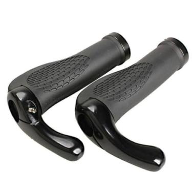 Imagem de Manoplas Ergonômicas para Guidão de Bicicleta com Trava Bar End, 21 cm, Preto