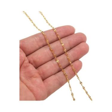 Imagem de Corrente Frisada De Aço Inoxidável De 2 Metros Para Colar DIY Pulseira