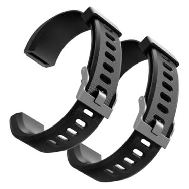 Imagem de hoeslaw 2 pulseiras de relógio de substituição para ID115Plus HR, conjunto de pulseiras de relógio fitness para rastreador de atividades profissional muito adequado, pulseiras para relógio inteligente