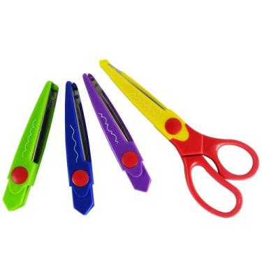 Imagem de Tesoura Escolar De Picotar Zig Zag 4 Em 1 De Inox 6,2 16Cm - Yins Pape