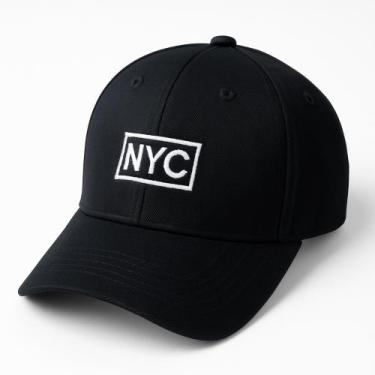 Imagem de Boné Aba Curva NYC Masculino Basebol Fitão - Original Caps, Branco