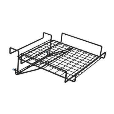 Imagem de WeiLaiKeQi Organizador de porta de armário dobrável, prateleira de armazenamento suspensa, extensor de de cozinha conveniente para RV, sala de, Preto