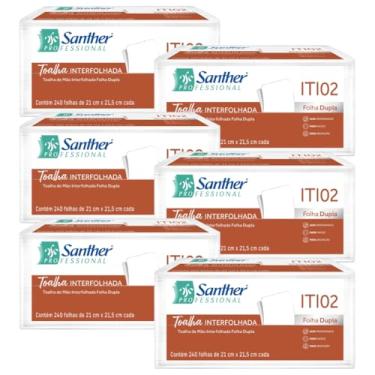 Imagem de Papel Toalha Interfolhado Folha Dupla Santher Maxima Absorção 1400 Folhas