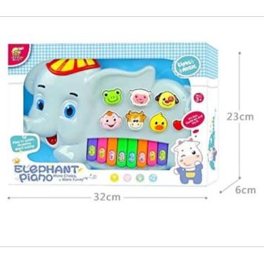 Imagem de Brinquedo Infantil Piano Elefante Musical Luminoso - Alcatel