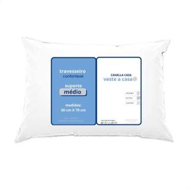 Imagem de Travesseiro Toque De Algodão Suporte Médio Fibra De Silicone - CASA CA