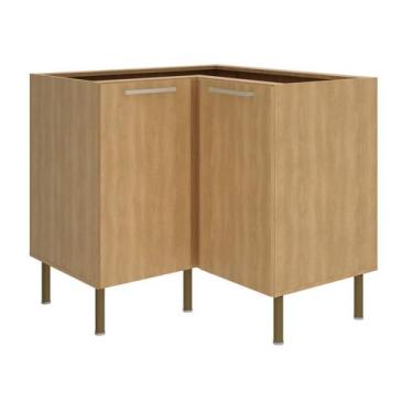 Imagem de Armário Balcão Canto de Cozinha 90x90cm S/Tampo 2 Portas Copacabana Mó