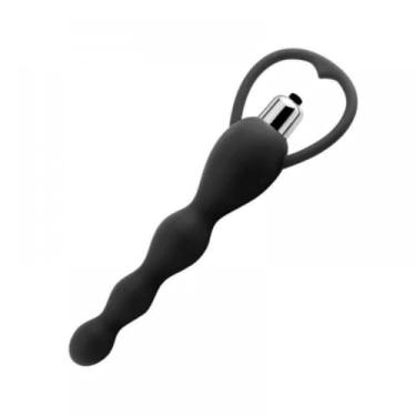 Imagem de Plug Anal Em Silicone Com Vibro Liga E Desliga Brinquedo Íntimo Vibratório Silicone Macio [PRETO] PL069