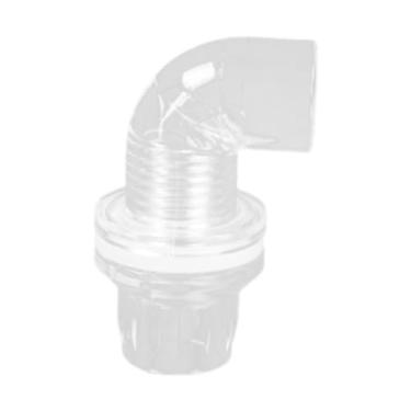 Imagem de Ioensy Adaptador de mangueira de aquário Junta de aquário Acrílico Fácil instalação Conexão segura Conector de mangueira transparente Conector de tubo de, Cotovelo de 16 Mm