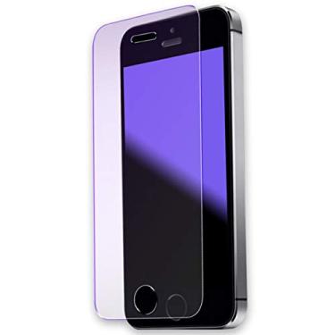 Imagem de MOTIVE LIFE Protetor de tela antiazul para iPhone 5/5s/5c, película protetora de vidro temperado 2.5D Edge 9H para iPhone SE (2016)-4 polegadas