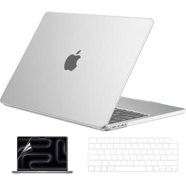 Imagem de EooCoo Capa compatível com MacBook Pro 35.6 cm 2025 2024-2021 M4 M3 M2 M1 Pro Max Chip, capas rígidas resistentes a arranhões com capa de teclado, protetor de tela - fosco transparente