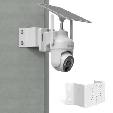 Imagem de TIUIHU Suporte de montagem de canto de 90 graus compatível com câmeras de segurança solar SEHMUA 2K e série Reolink Argus PT, Reolink Go PT Ultra (branco)