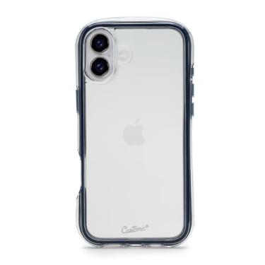 Imagem de Customic Capinha Case Capa para Celular iPhone 16 Plus (6.7"), Impactor Air Anti Impacto Proteção Militar 4 metros contra quedas, Transparente com Bordas Azuis