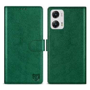 Imagem de ZZXX Capa carteira para Motorola Moto G Stylus 5G 2024 com [bloqueio RFID] com compartimento para cartão, fecho magnético, couro flip dobrável, proteção para Moto G Stylus 5G 2024 (verde-17 cm)